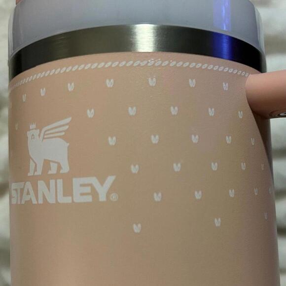 Easter Stanley with Bunny Boot and Bunny Ear print Pink Sand 40 oz - Picture 2 of 4